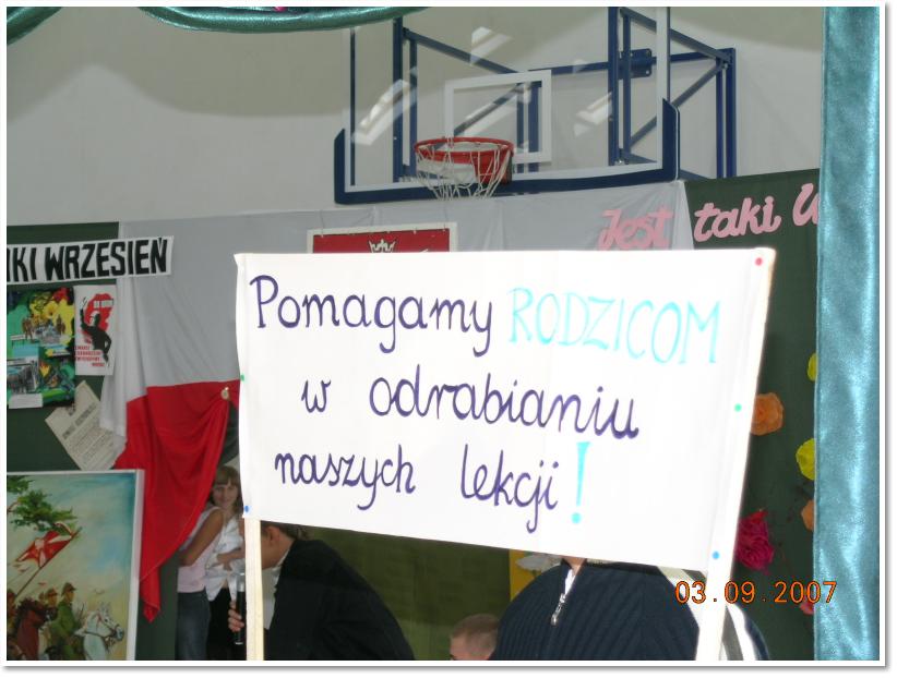 Rok 2007 - Powitanie szkoy